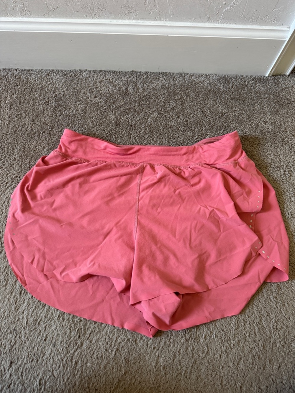 lululemon athletica fast & free raspberry cream Coral Pink Athletic Shorts